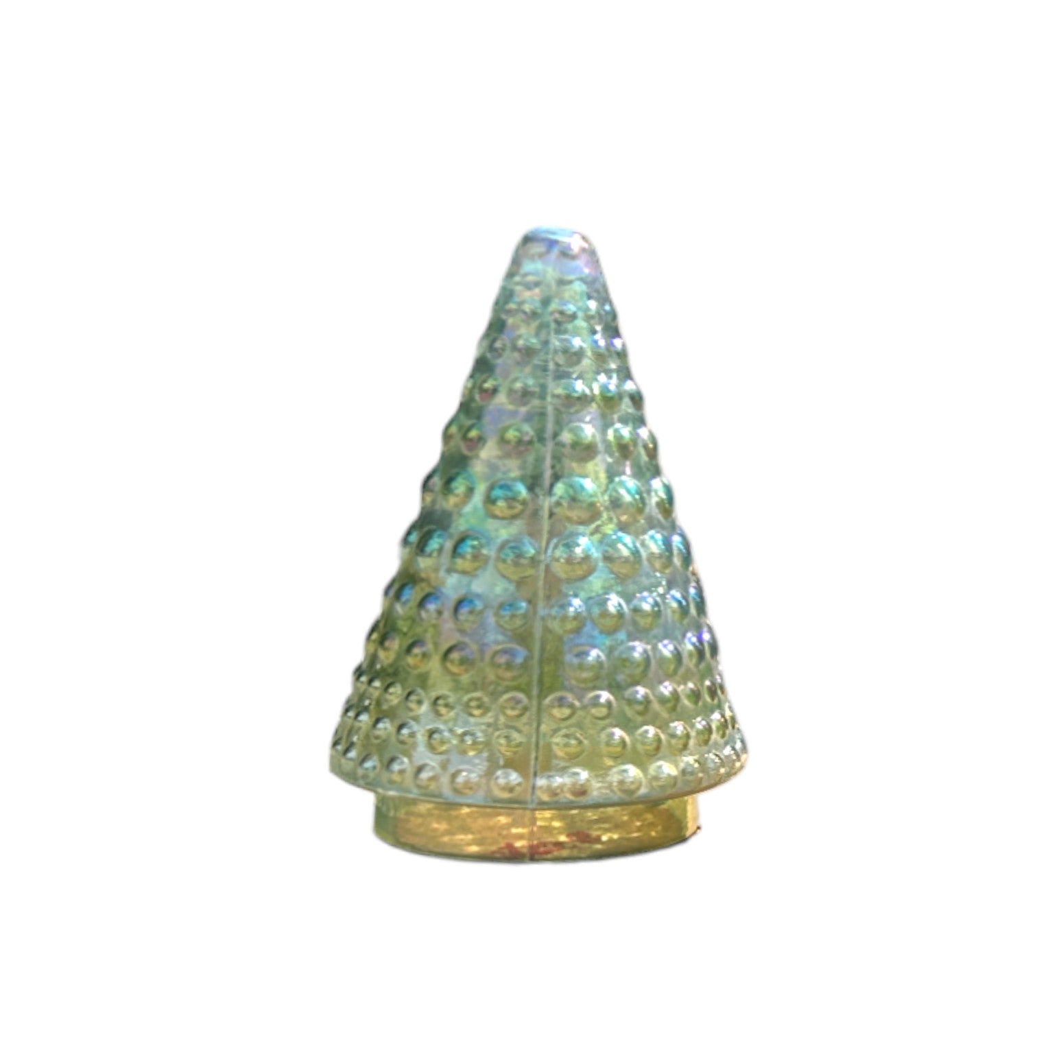 Embossed Iridescent Mercury Glass Tree - 6-in - Mellow Monkey