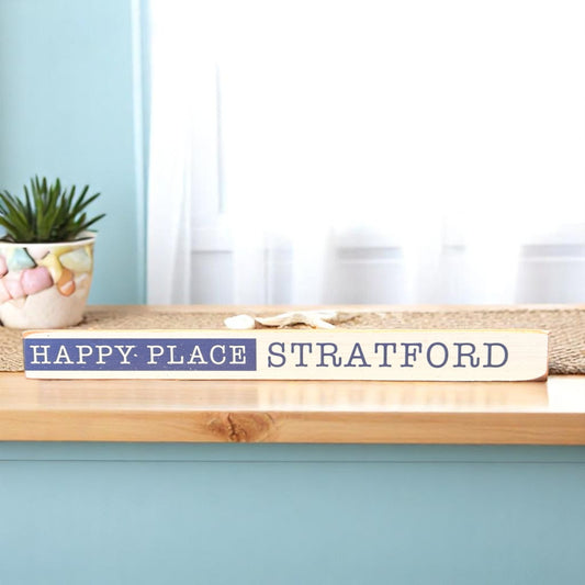 Happy Place Stratford - Skinny Wood Shelf Sitter - 15-3/4-in - Mellow Monkey