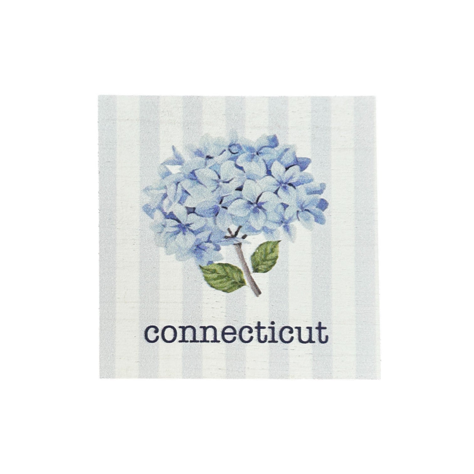 Connecticut - Endless Summer Hydrangea Magnet - 3-1/2-in - Mellow Monkey