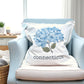 Connecticut - Endless Summer Hydrangea Pillow - 20-in Square - Mellow Monkey