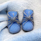 Infant Baby Bootie Scented Candles - One Pair - Blue with Silver Trim - 2-3/4-in