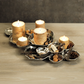Cluster of Twelve Round Serving Bowls - Nickel - 26-in - Mellow Monkey