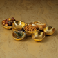 Small Cluster of Eight Serving Bowls - Bright Gold - Mellow Monkey
