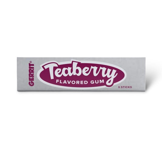 Vintage Teaberry Chewing Gum - 5 Stick Pack
