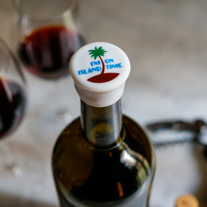 I'm On Island Time - Capabunga Wine Bottle Top Seal - Mellow Monkey
