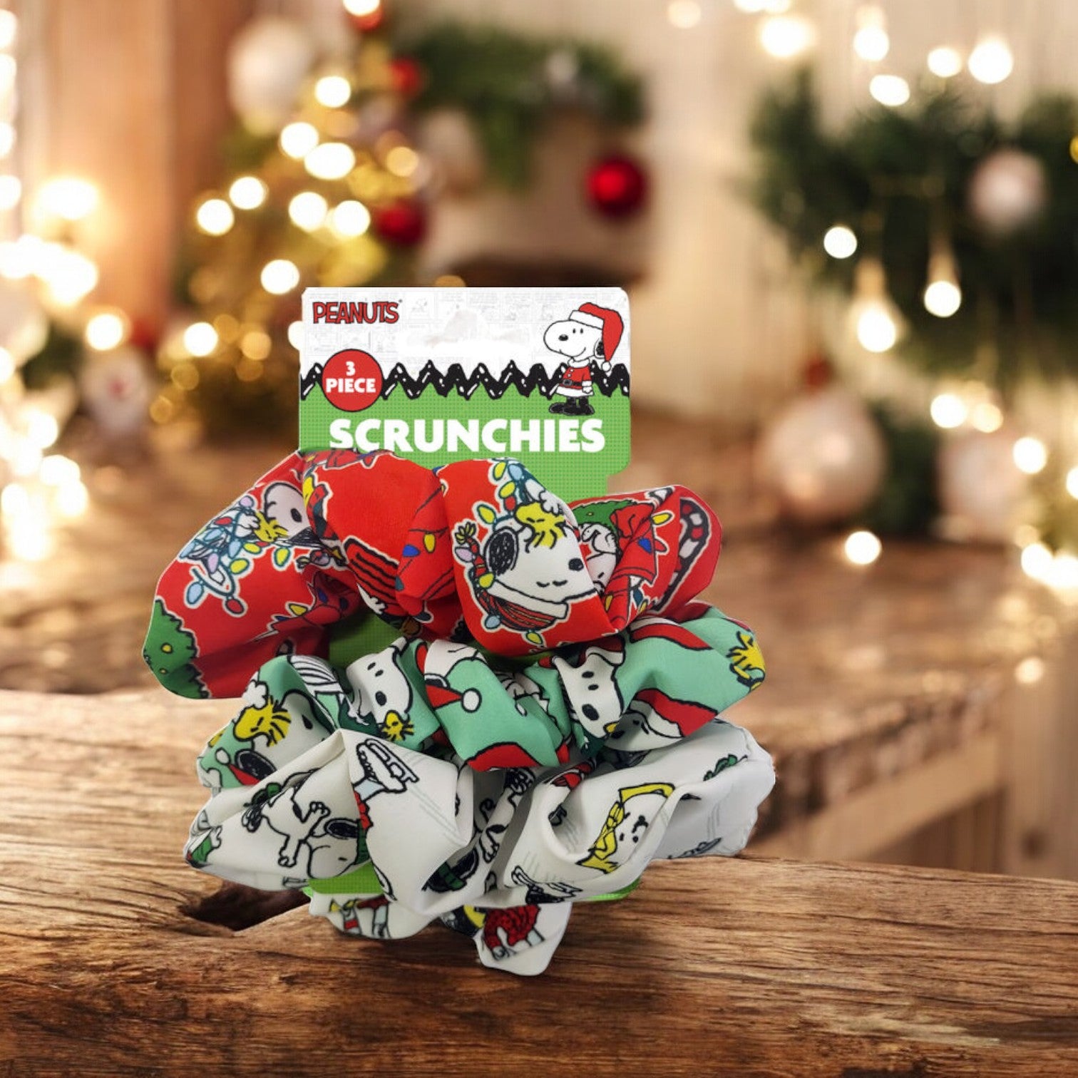 Peanuts Christmas Scrunchies - Pack of 3 - Mellow Monkey