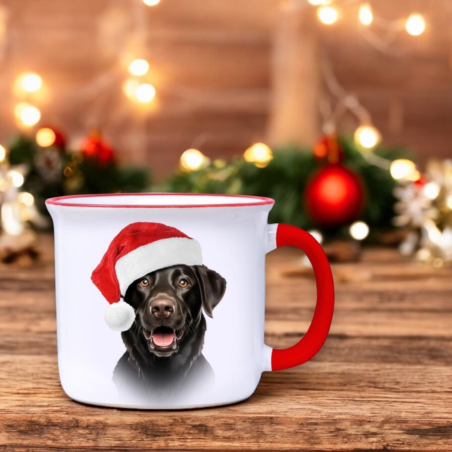 Black Lab - Christmas Camper Mug - 14-oz. - Mellow Monkey