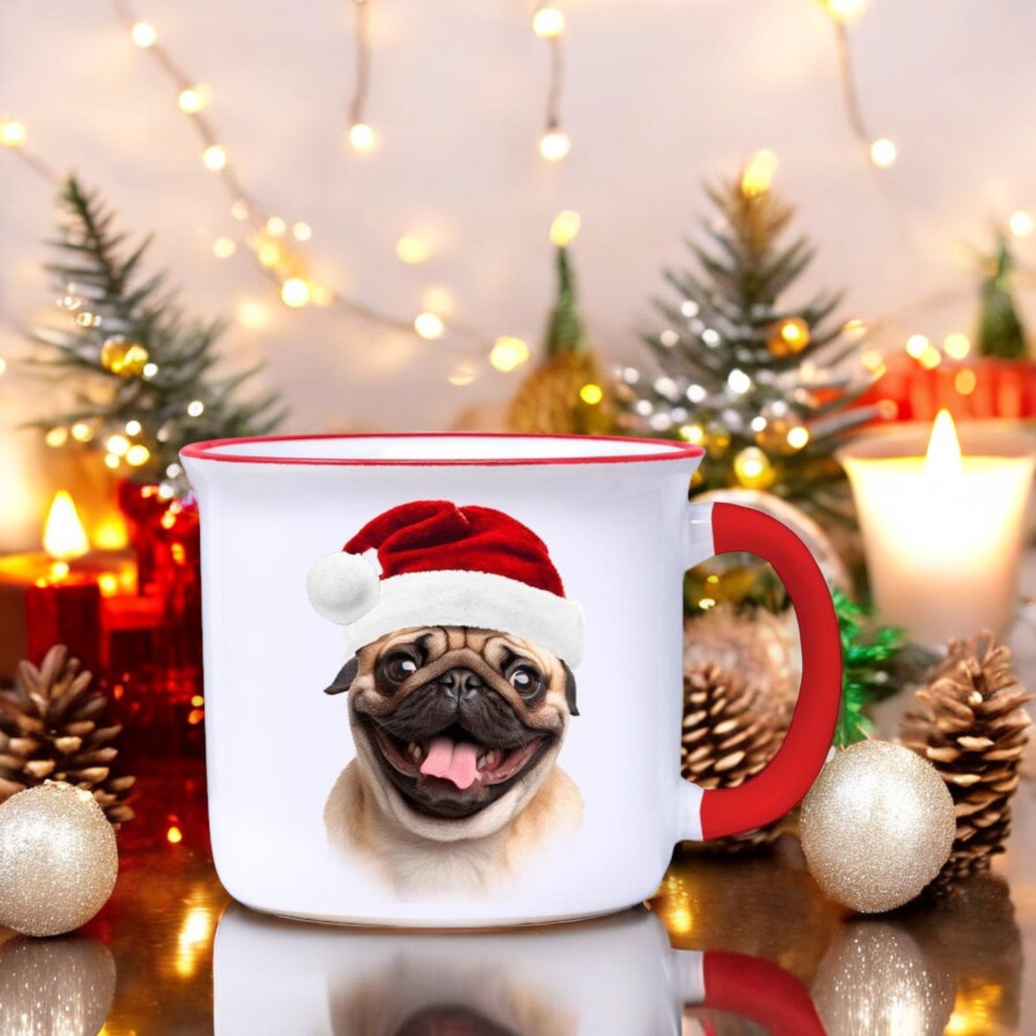 Pug - Christmas Camper Mug - 14-oz. - Mellow Monkey