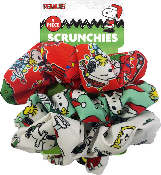 Peanuts Christmas Scrunchies - Pack of 3 - Mellow Monkey