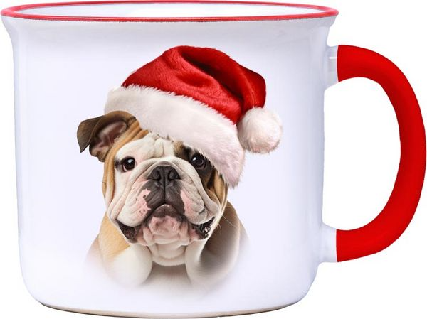 Bulldog - Christmas Camper Mug - 14-oz. - Mellow Monkey