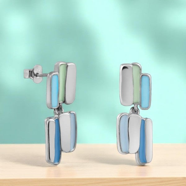 PALETTE Earrings - Silver - Medium - Mellow Monkey