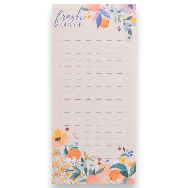 Plants - Long Magnetic Notepad - Mellow Monkey