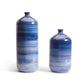 Stria Blue Tone Enameled Iron Decorative Vase - Mellow Monkey