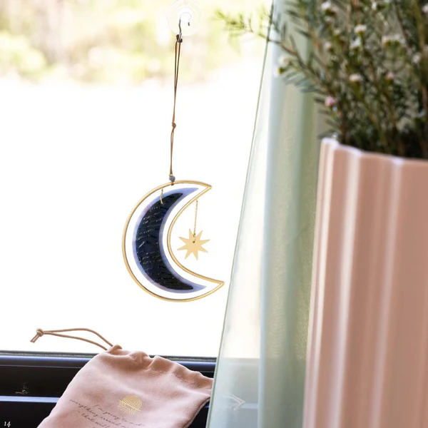 Stained Glass Light Catcher - Moon Star - Mellow Monkey