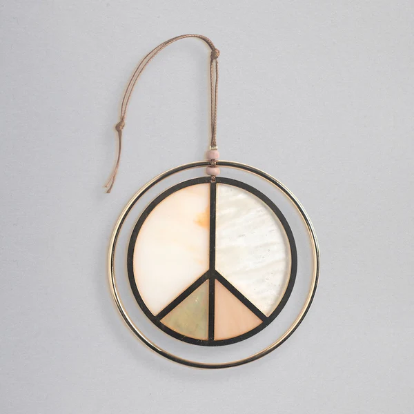 Stained Glass Light Catcher - Peace Sign - Mellow Monkey