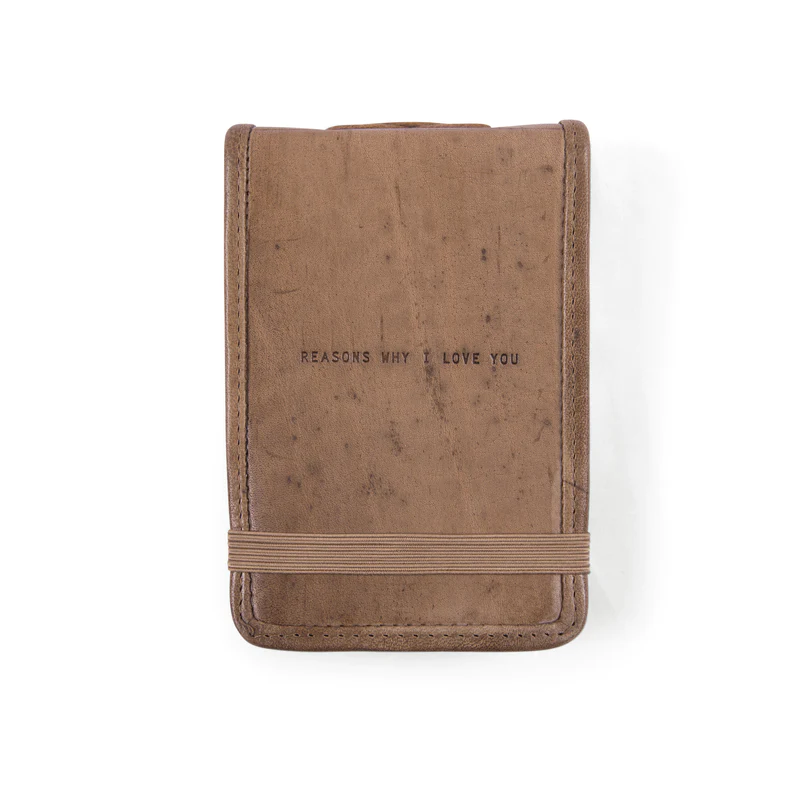 Reasons Why I Love You - Mini Leather Journal - Mellow Monkey