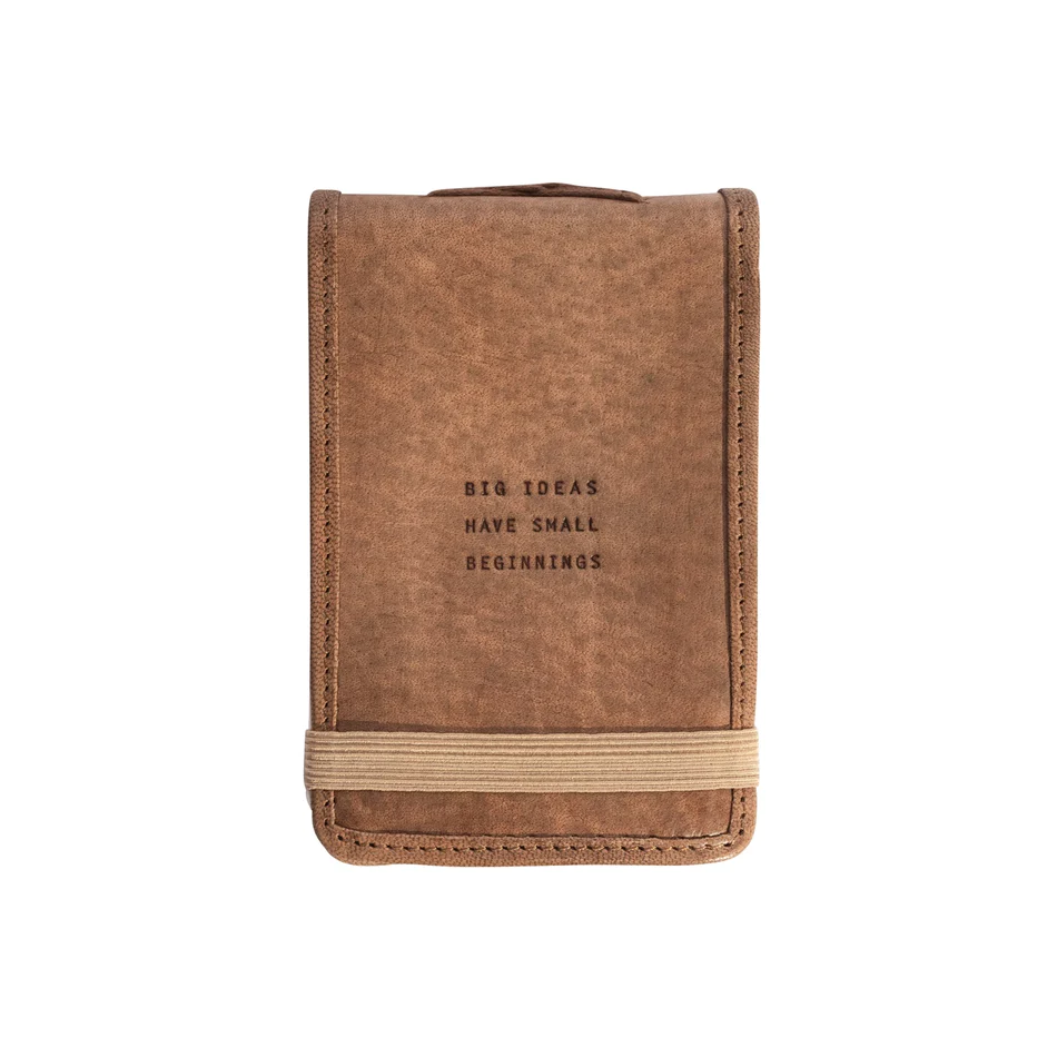 Big Ideas Have Small Beginnings - Mini Leather Journal - Mellow Monkey