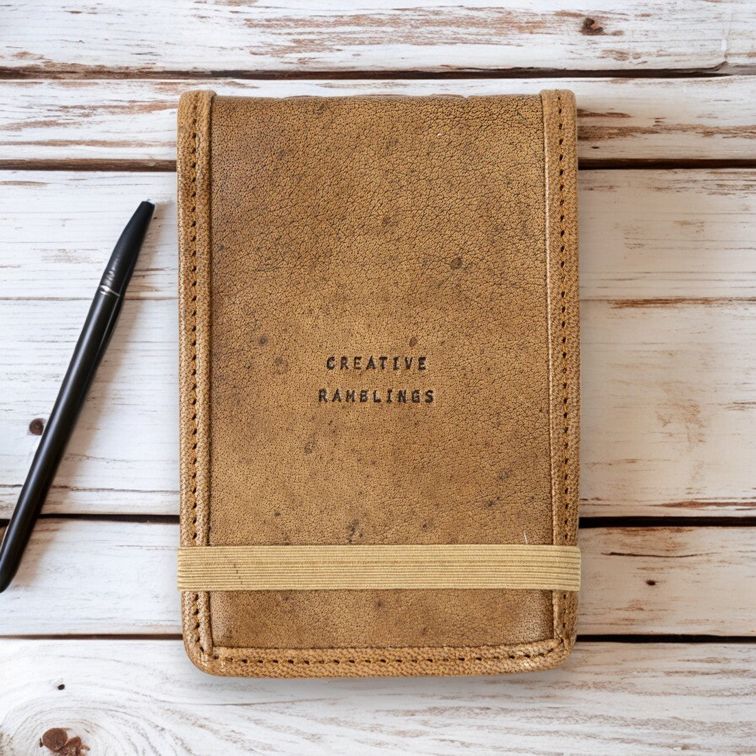 Creative Ramblings - Mini Leather Journal - Mellow Monkey
