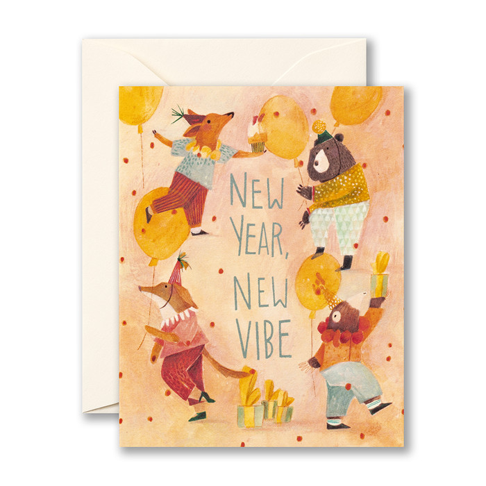 New Year, New Vibe - Happy Birthday - Greeting Card - Mellow Monkey
