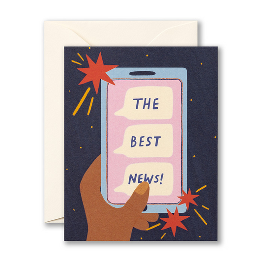 The Best News - Congratulations - Greeting Card - Mellow Monkey