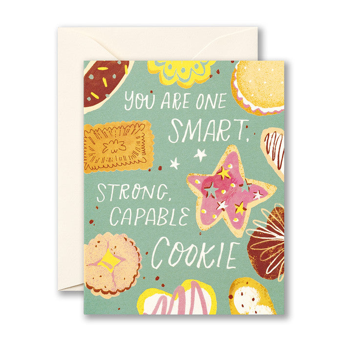 You're One Smart, Strong, Capable Cookie - Encouragement - Greeting Card - Mellow Monkey