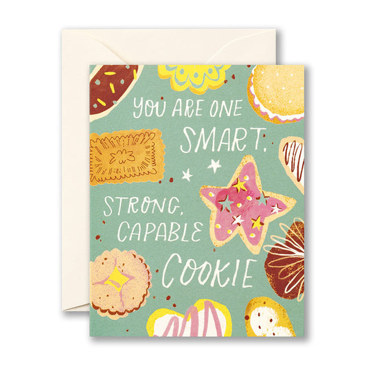 You're One Smart, Strong, Capable Cookie - Encouragement - Greeting Card - Mellow Monkey