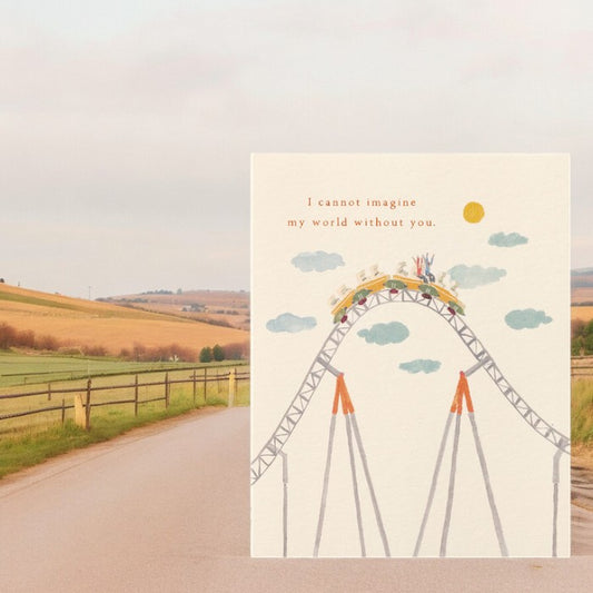 Love Muchly Greeting Card - Friendship - "I Cannot Imagine My World Without You." - Mellow Monkey