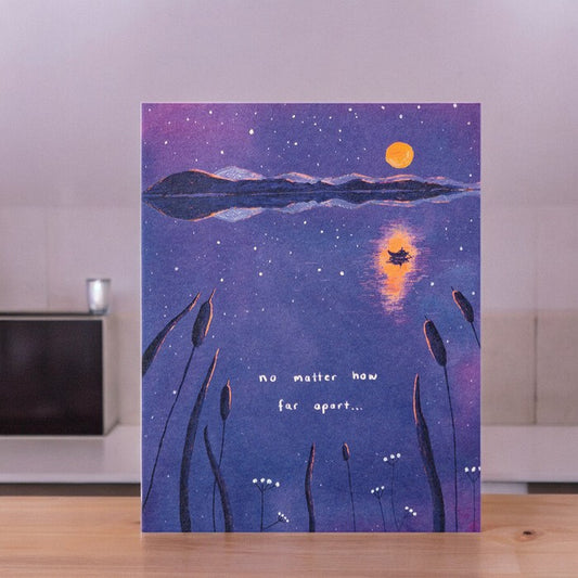 Love Muchly Greeting Card - Missing You - "No Matter How Far Apart..." - Mellow Monkey