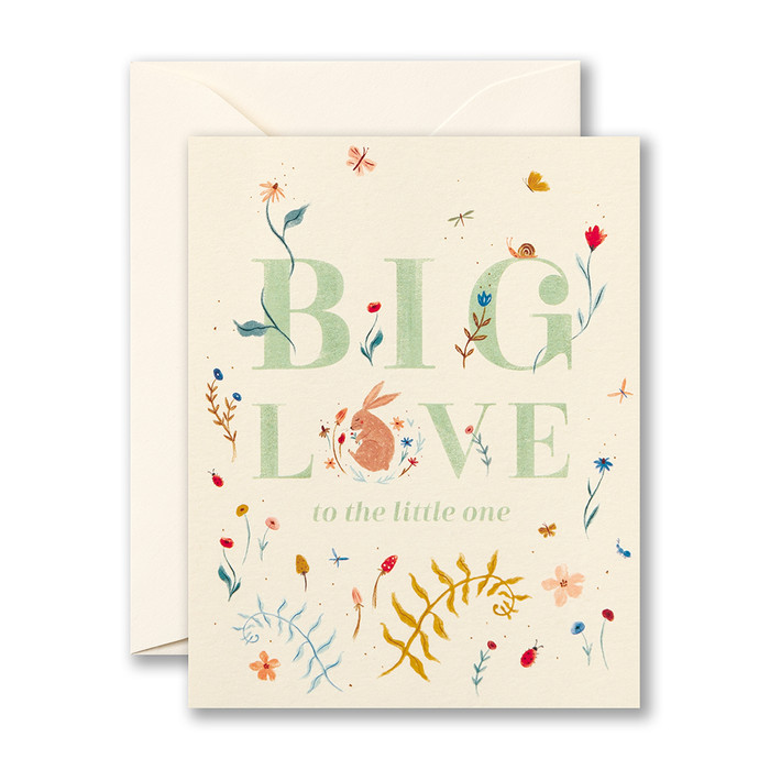 Big Love To The Little One - New Baby - Greeting Card - Mellow Monkey