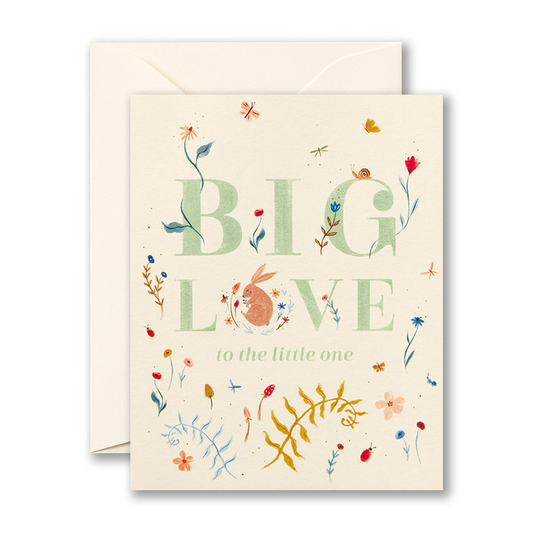 Big Love To The Little One - New Baby - Greeting Card - Mellow Monkey