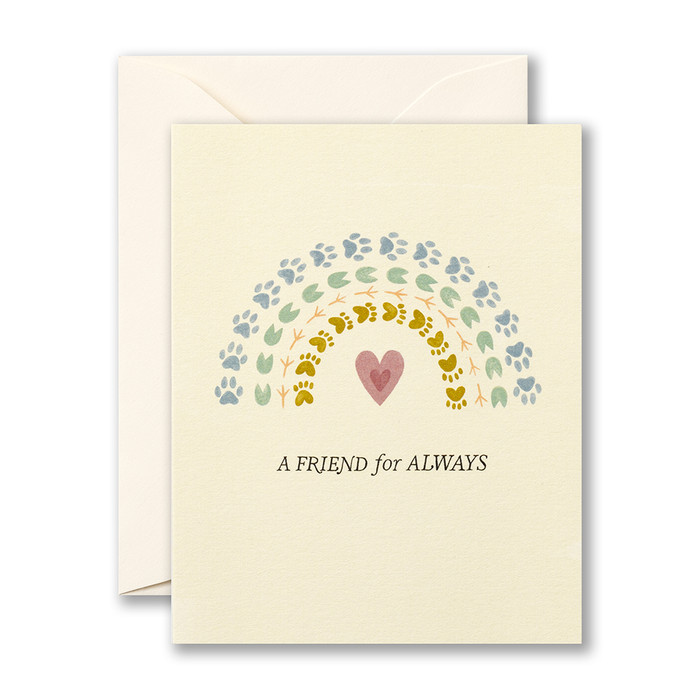 A Friend For Always - Pet Sympathy - Greeting Card - Mellow Monkey