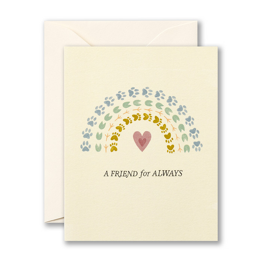 A Friend For Always - Pet Sympathy - Greeting Card - Mellow Monkey