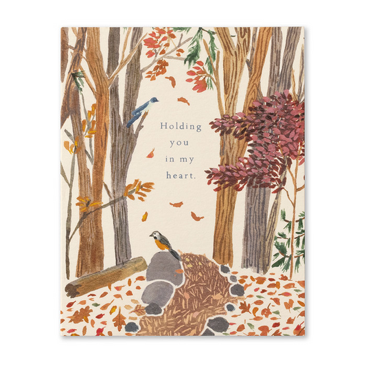 Love Muchly Greeting Card - Sympathy - Holding You In My Heart - Mellow Monkey