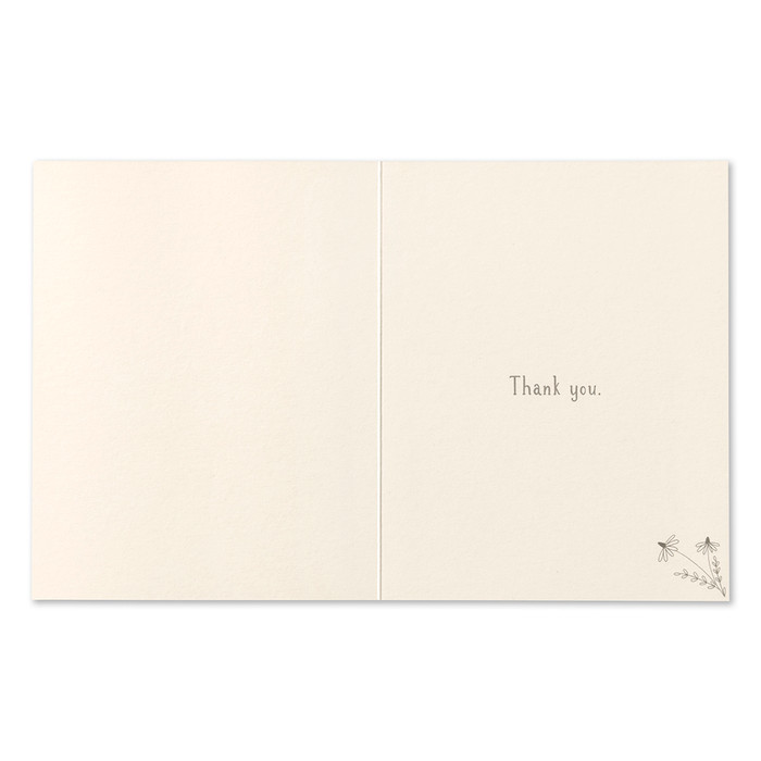 Love Muchly Greeting Card - Thank You - "We Grow a Little When Someone Cares About Us." - Mellow Monkey