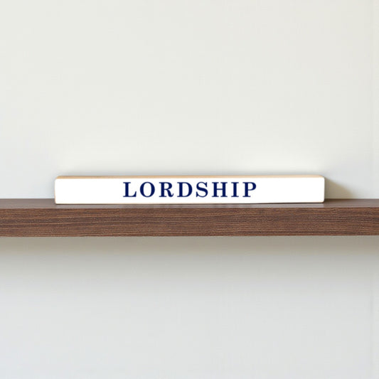 Skinny Wood Shelf Sign - 15-3/4-in - Mellow Monkey