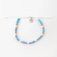 Lucky Bay Clay Beaded Bracelet - Blue and Pink - Mellow Monkey