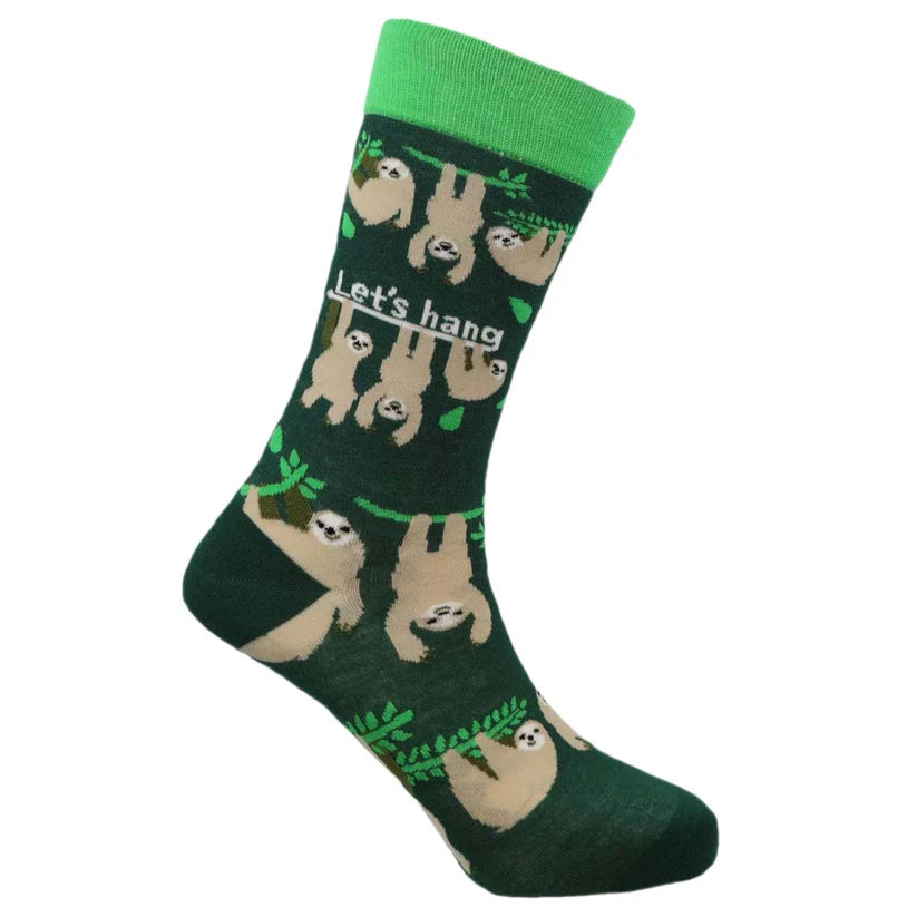 Let's Hang - Natural Bamboo Knit Socks - Mellow Monkey