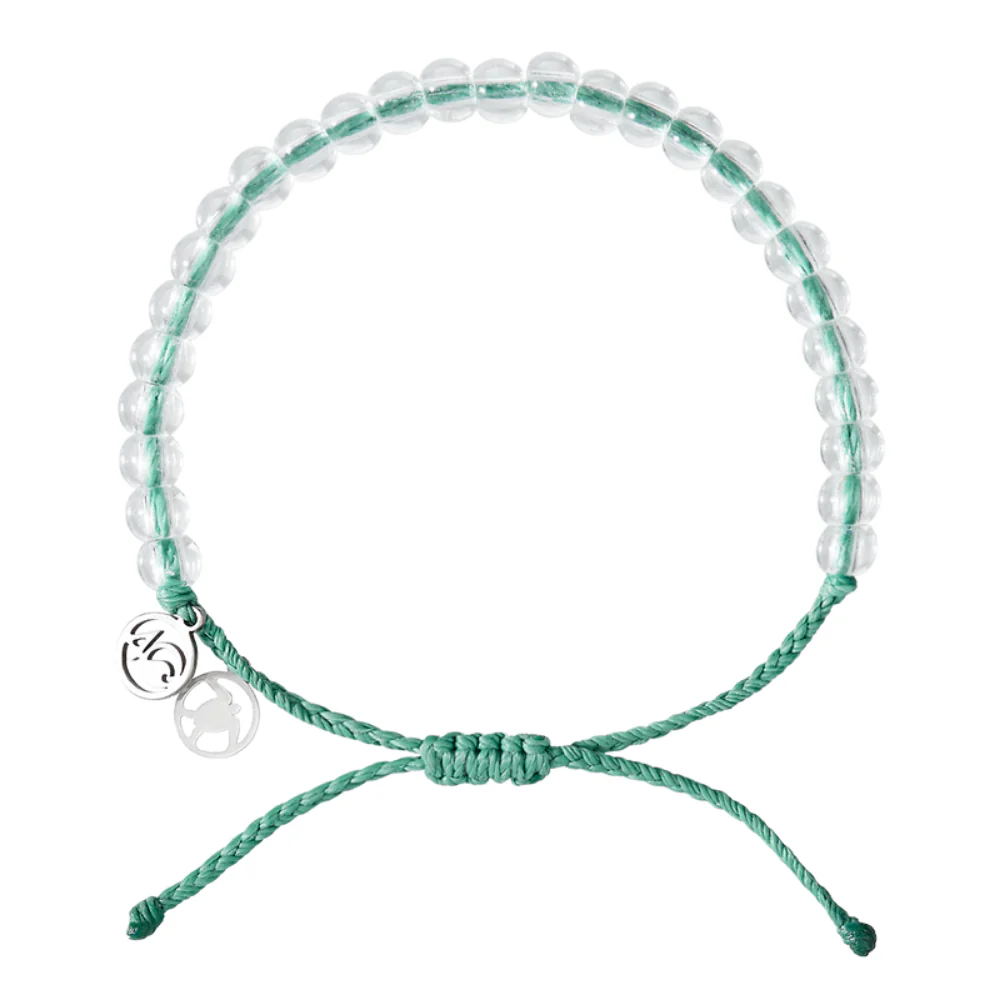 4Ocean Unisex Loggerhead Sea Turtle Beaded Bracelet - Sea Foam Green - Mellow Monkey