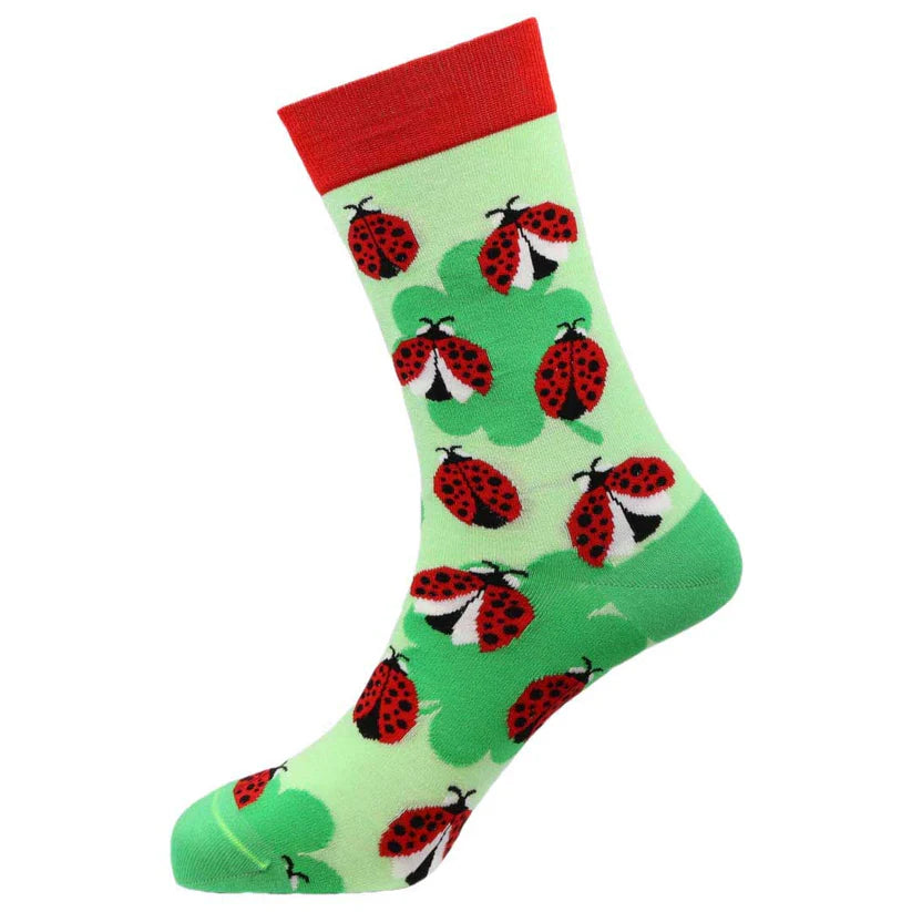 Lucky Bug - Natural Bamboo Knit Socks - Mellow Monkey