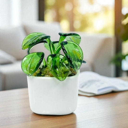 Pilea - Milano Art Glass Plant - 3-in - Mellow Monkey