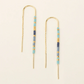 Chromacolor Miyuki Thread Earring - Cobalt Multi/Gold - Mellow Monkey