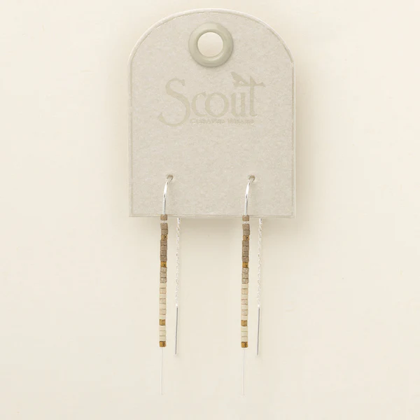 Chromacolor Miyuki Thread Earring - Pewter Multi/Silver - Mellow Monkey