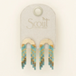 Chromacolor Miyuki Rainbow Fringe Earring - Turquoise/Mint/Gold - Mellow Monkey