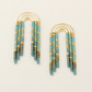 Chromacolor Miyuki Rainbow Fringe Earring - Turquoise/Mint/Gold - Mellow Monkey