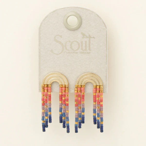 Chromacolor Miyuki Rainbow Fringe Earring - Multi/Gold - Mellow Monkey