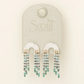 Chromacolor Miyuki Rainbow Fringe Earring - Turquoise Multi/Silver - Mellow Monkey