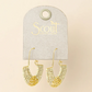 Chromacolor Miyuki U-Hoop Earring - Cream/Gold - Mellow Monkey