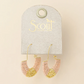 Chromacolor Miyuki U-Hoop Earring - Blush/Gold - Mellow Monkey