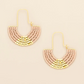 Chromacolor Miyuki U-Hoop Earring - Blush/Gold - Mellow Monkey
