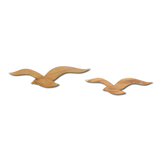 Teakwood Seabirds Wall Art - Mellow Monkey